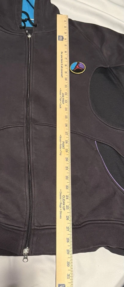 Vintage Rare Air Jordan Hoodie HUGE 3D Embroidered Jumpman Retro 8 #23 XL - Image 2 of 4