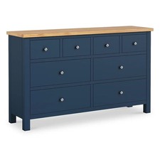 Roseland Furniture Farro Navy & Oak XL 8 Drawer Chest of Drawers RRP £505