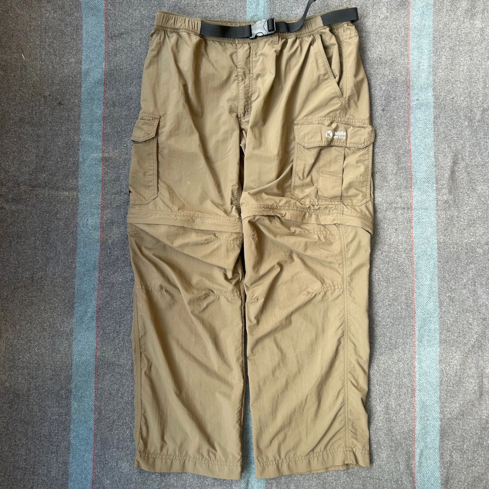Gander Mountain Guide Series L/30 Tan Convertible Zip Off Cargo Hiking Pants