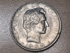 1969 Colombia 20 Centavos