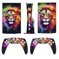 AoHanan Sticker for 5 Slim Disc Skin Painting Lion Skin Controller Accessories