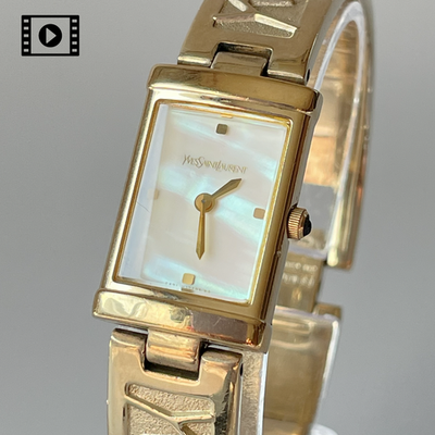 MINT】 Yves Saint Laurent 5421-H18679Y Bangle Watch shell Dial Qz