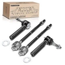 Set of 4, Front Inner Outer Tie Rod End Kit, Compatible with Chevy GMC