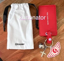 Glossier Washington DC Luggage Tag & Charm Keychain NEW
