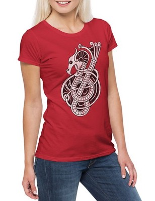 Nordic Dragon Damen T-Shirt Drache Arsen Celtic Irminsul Thor Odhin Odin Loki