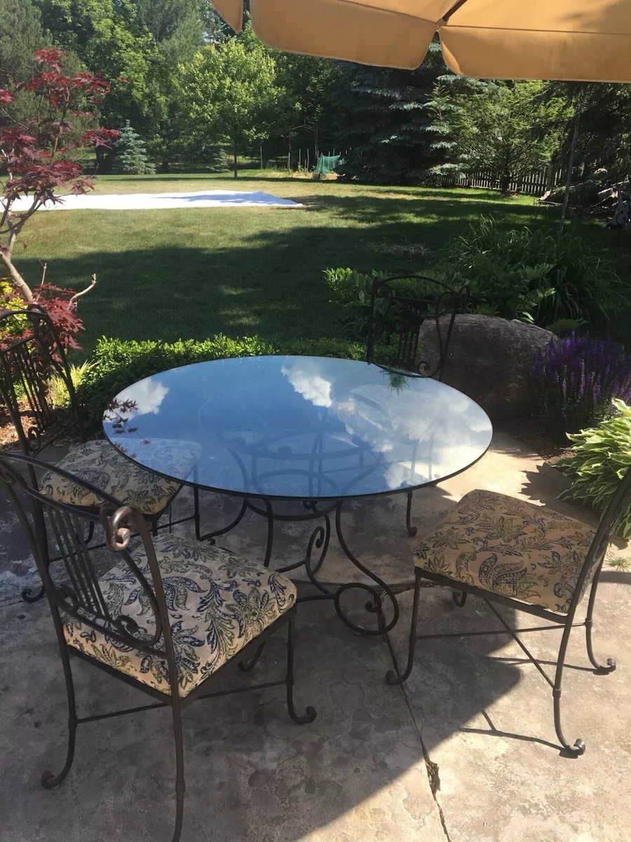 Bombay Outdoor Dining Table And Chairs Wrought Iron eBay