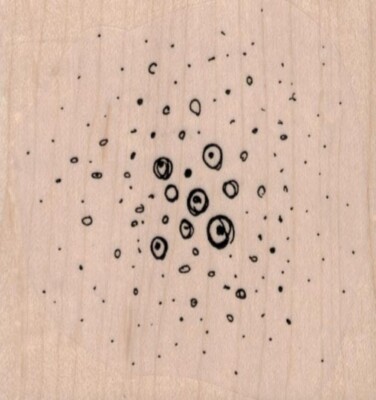 Doodle Dots 2 3/4 x 2 3/4'' Rubber Stamp, Background Stamp, Mixed Media