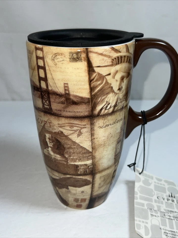 Cypress World Postcard Travel Mug Egypt, New York, Paris, London and Greece - Image 2 of 4