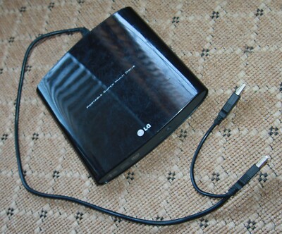 LG Portable Super Multi Drive CD writer DVD  UNTESTED AS IS FOR PARTS NONWORKING