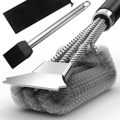 Grill Brush with Extra Strong Long Handle BBQ Cleaner Accessories Safe Wire BBQ