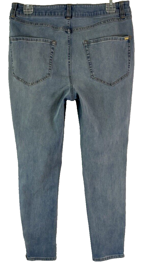 G.I.L.I. Ankle Zip Jeans Light Blue Denim Sz 8 Stretch A292766