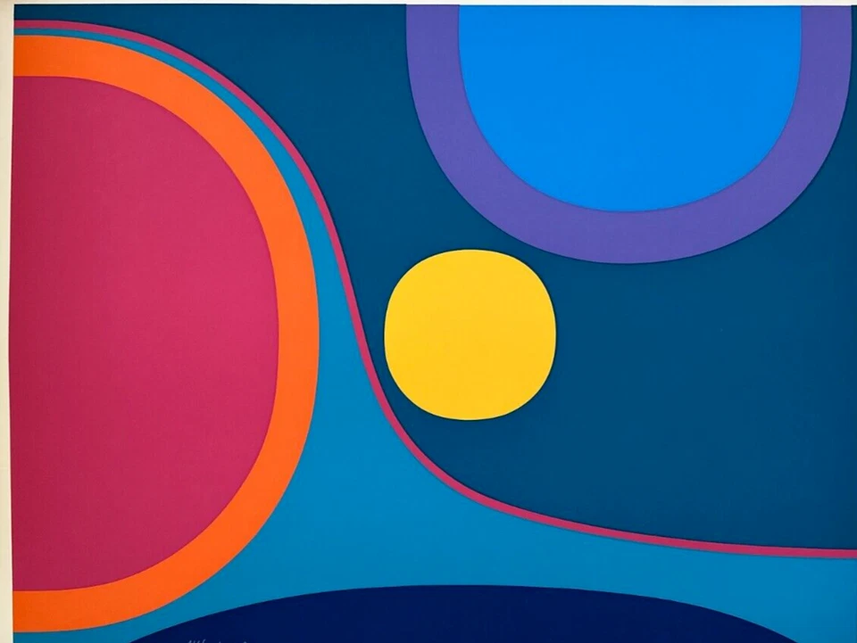 Siebdruck "Große Konstellation" 1971 Künstler: Kurt Merk