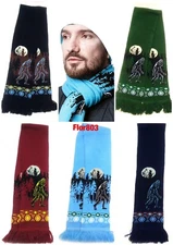 Big Foot Sasquatch Print Knit Scarf