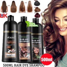 500ml Hair Dye Shampoo 3 in 1 Hair Shampoo Instant Hair Dye Herbal Ingredients