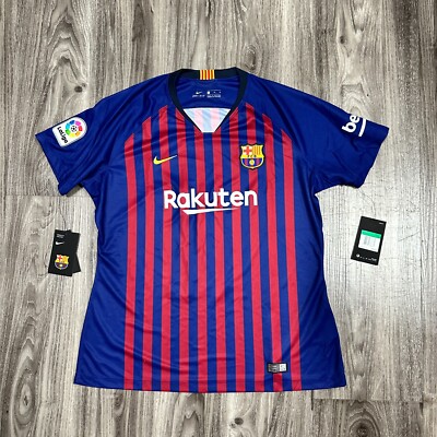 NIKE WOMEN'S FC BARCELONA 18/19 HOME JERSEY SIZE XLARGE ONLY | eBay