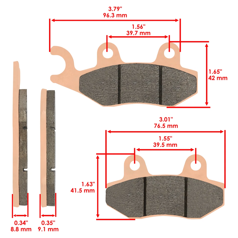 Front Brake Pads & Rear Brake Shoes for Honda CMX250C CMX250X Rebel 2005-2016 Foto 2 de 4