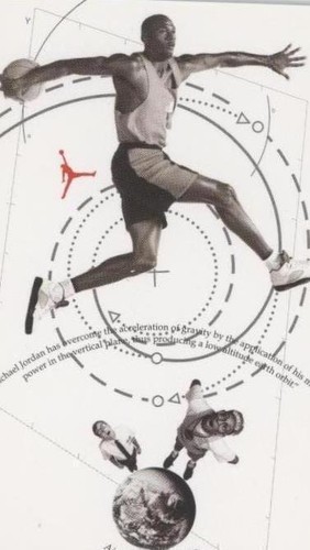 1990-91 Nike Poster Cards Michael Jordan / Spike Lee #848 Orbit