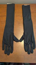 Paper Magic Elbow Opera Length Gloves Black Womans OSFM Nylon 20.5-inch 60's