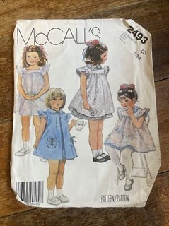 Vintage McCalls Girls Dress Pattern