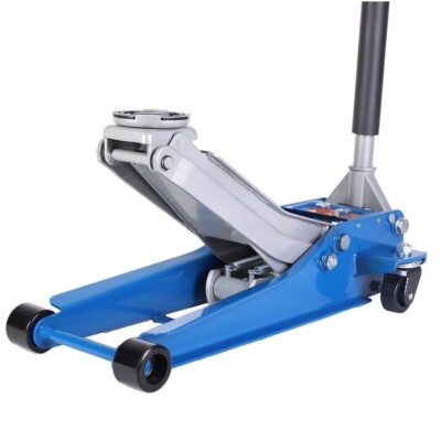 Cric Idraulico 4 Tonnellate - Sollevatore Auto Professionale, Assetto Ribassato, Doppio Pistone, Ruote Bidirezionali - Foto 4