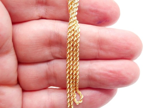 18K Gold Laser Cord • 18k Gold Laser Rope 45 cm • Made in Italy - Picture 12 of 14