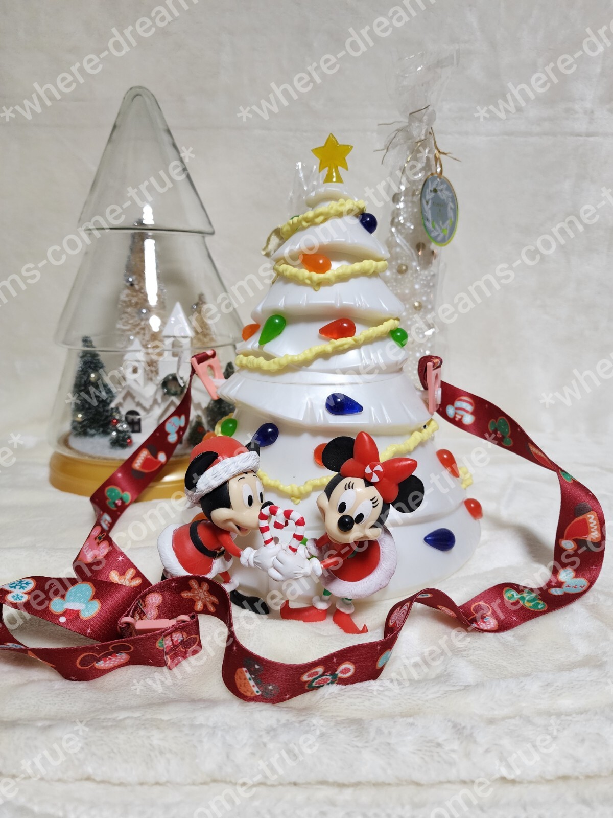 Disney 2020 LightUp Mickey & Minnie Christmas Tree Popcorn Bucket