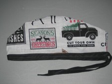 Surgical Scrub Hats caps Christmas tree farm