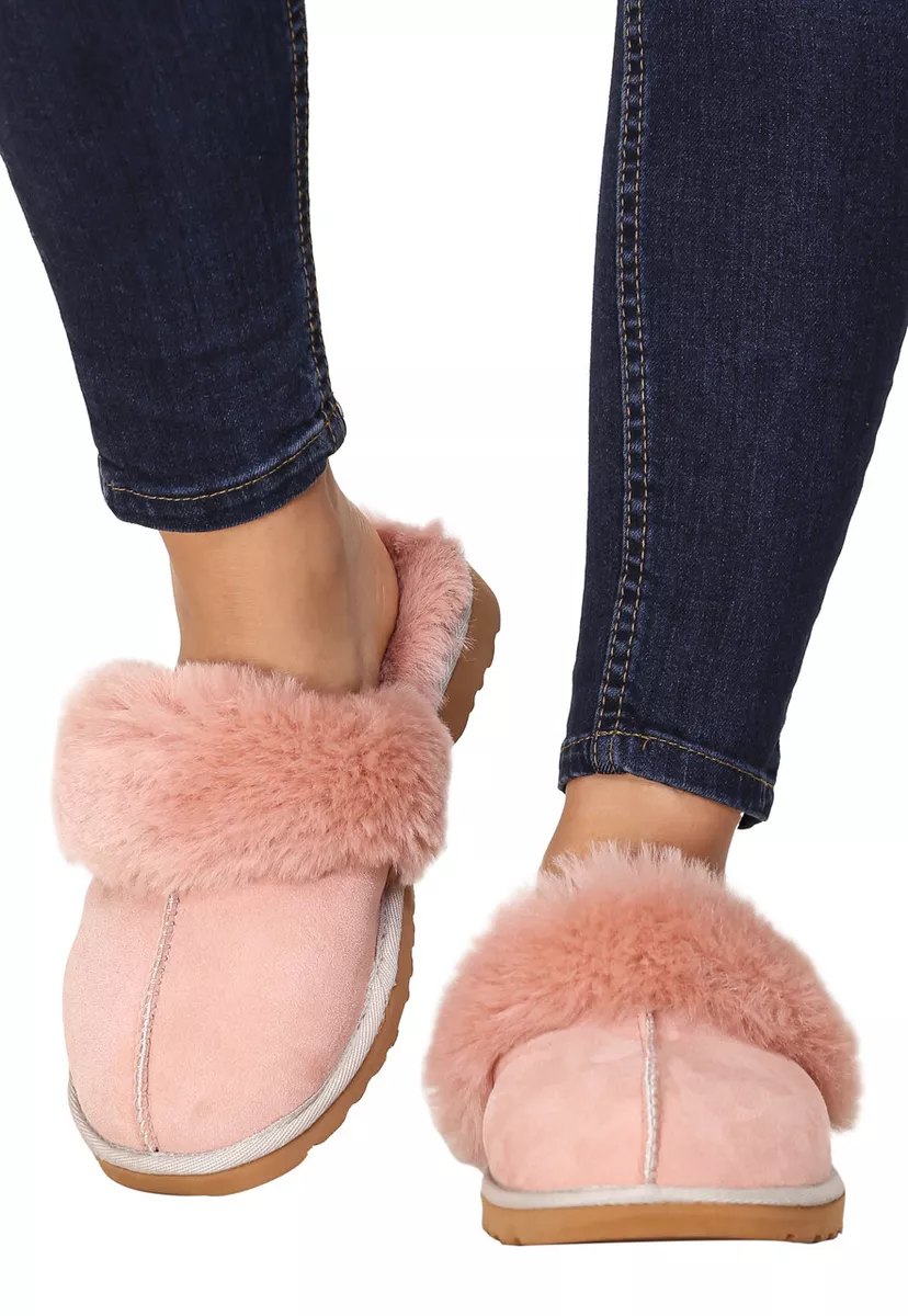 Sheepskin and Leather Slippers for Women