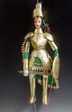 VINTAGE PUPO SICILIANO SICILIAN PUPPET MARIONETTE KNIGHT 17"