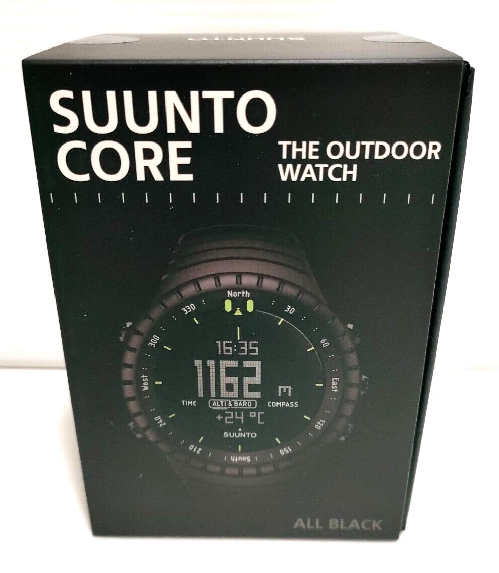 SUUNTO Core All Black SS014279010 Digital Quartz Fishing Camping Outdoor  Watch