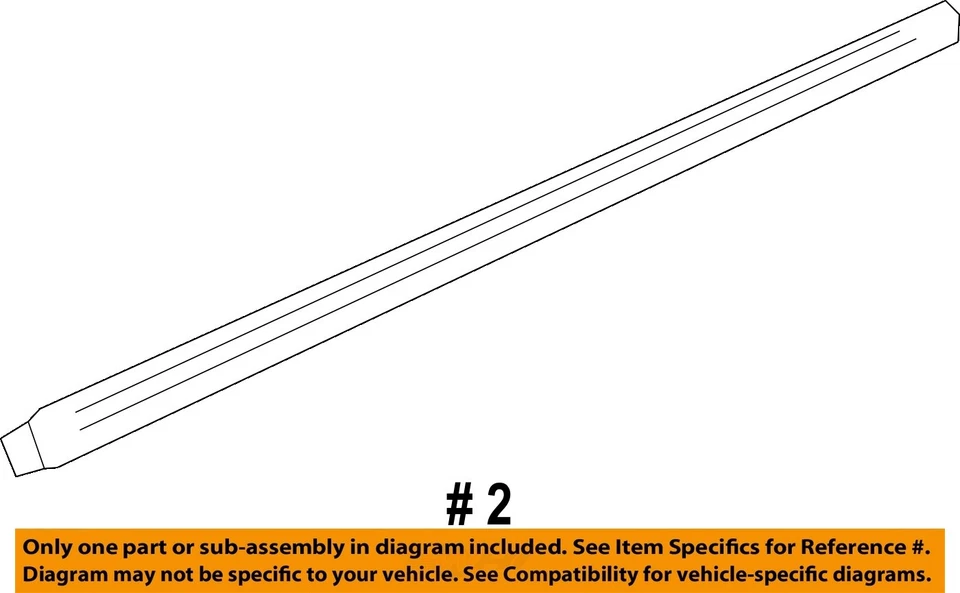 GM OEM 07-14 Escalade ESV Front Door Exterior Trim-Body Side Mldg 15876406 - Image 2 of 2