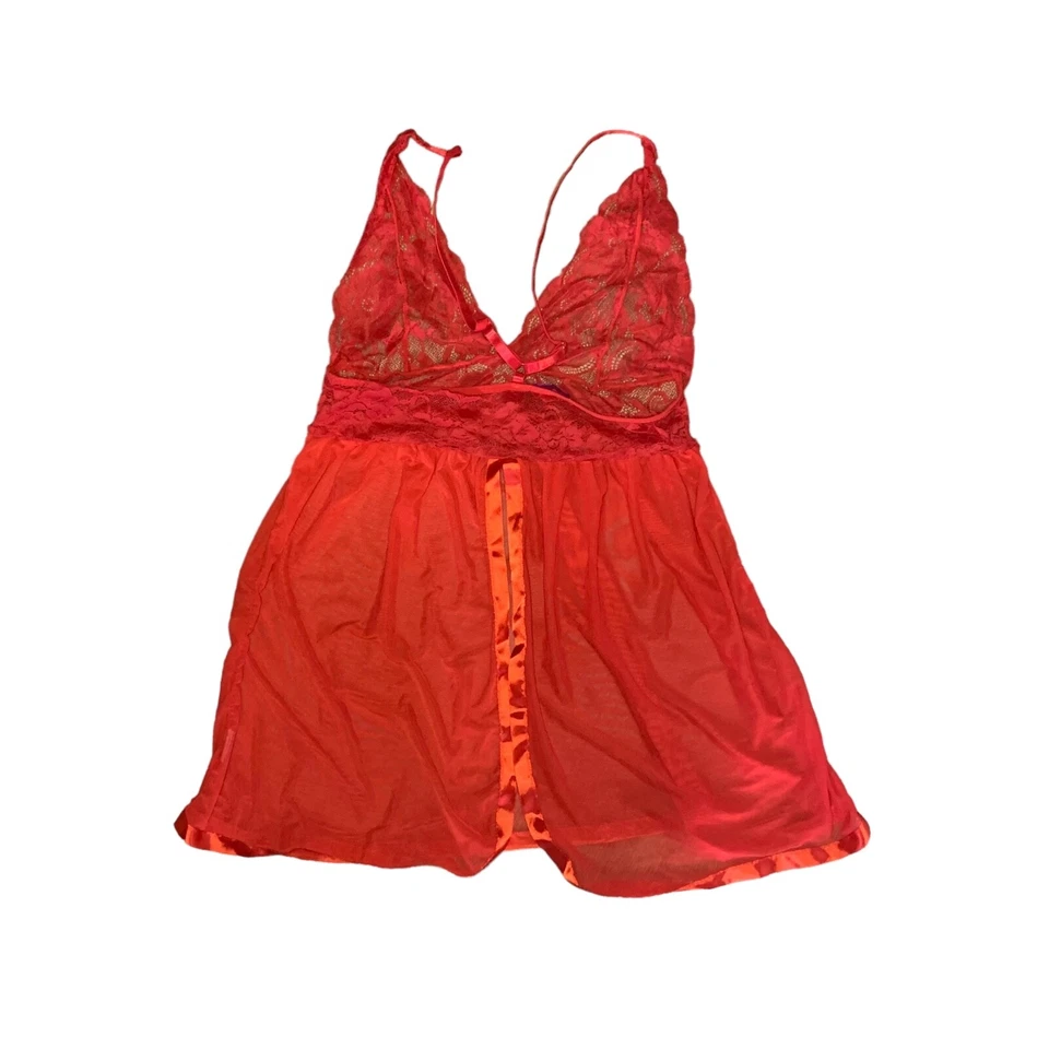Lencería Babydoll roja Avid Love talla L Foto 3 de 4