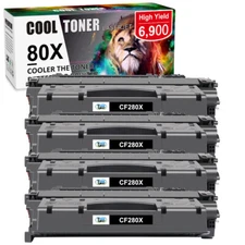 4PK CF280X High Yield Toner Cartridge For HP 80X LaserJet 400 M425dn M401dne