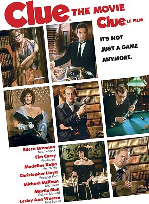 Clue The Movie New DVD  Eileen Brennan Tim Curry (1985) With 3 Alternate Endings