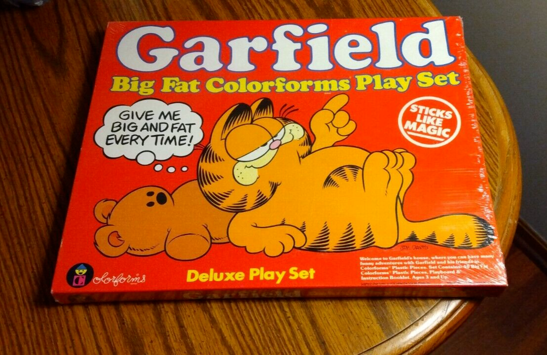 Vintage Garfield Big Fat Colorforms Deluxe Play Set collectible NEW ...