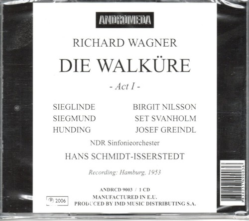 WAGNER - DIE WALKURE ACT ONE - NILSSON - SVANHOLM - GREINDL - SCHMIDT-ISSERSTEDT - Picture 2 of 2