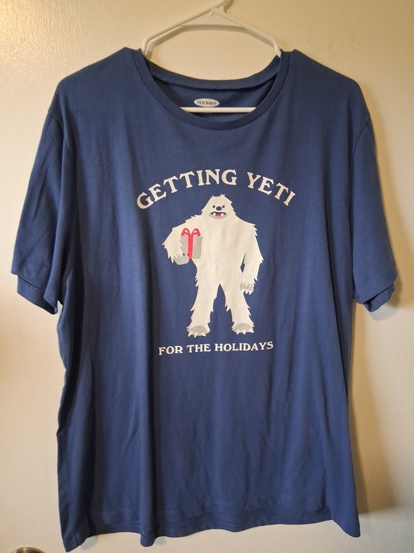 Old Navy Getting Yeti for The Holidays Shirt Size Xl Christmas Shirt