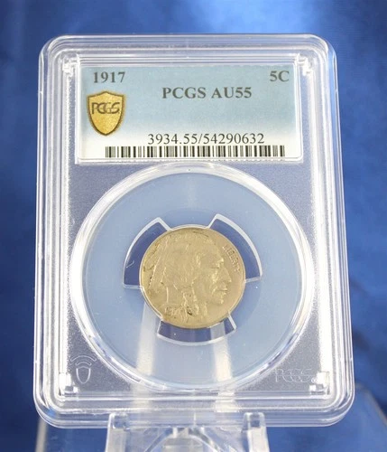 1917 US Buffalo Nickel 5¢ PCGS AU 55