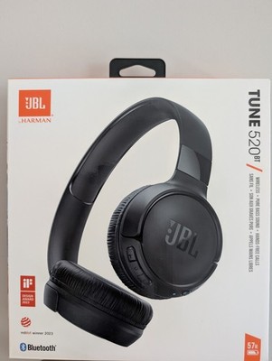 JBL Tune 520BT Bluetooth On-Ear Headphones Black - BRAND NEW 