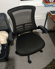 Black Mesh Back Operator Task Office Chair Swivel Arms Casters Height Tilt