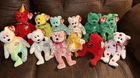 Vintage TY Beanie Baby Set Lot Of 12. Bears. Plush. With Tags. Mint Condition