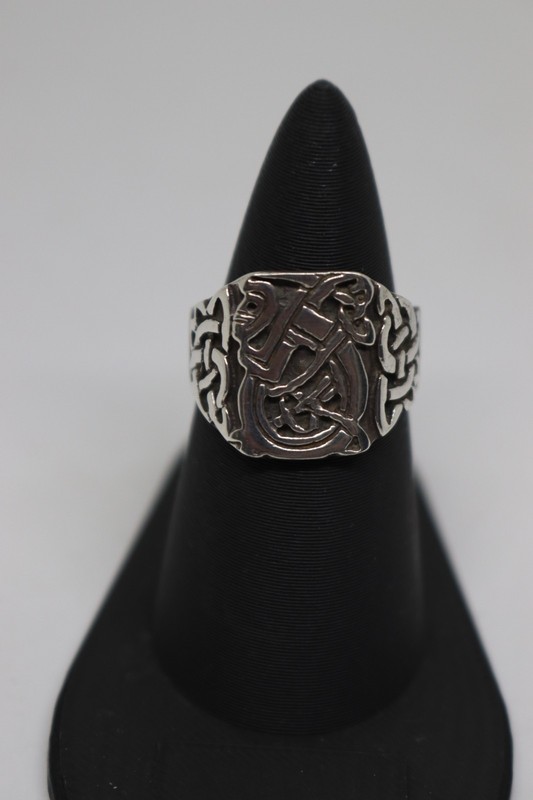 Sterling Silver Large Wide Celtic Knot Ring Size 9