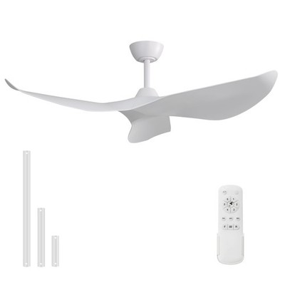 Sofucor Deckenventilator 132cm flach, leise, 6 Stufen ohne Beleuchtung Timer