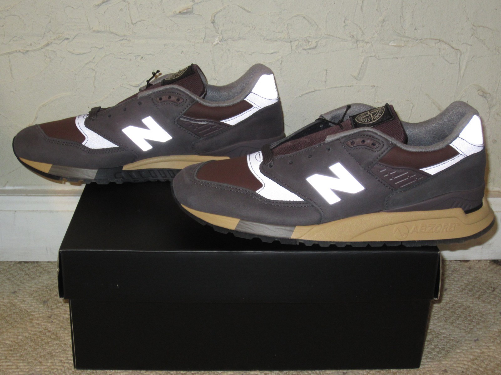 Stone Island x New Balance 998 U998PR Rosa Gommato Mauve Plum Men's Size 10 NEW! thumbnail 11