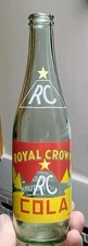 Vintage 12oz Royal Crown RC Cola Soda Bottle No Refill No Return A BEAUTY L@@K