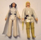 1977 Kenner Vintage Star Wars 1977 *PRICESS LEIA & LUKE SKYWALKER* 2 FIGURE LOT