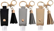 Portable Empty Travel Bottle Keychain Hand Sanitizer Bottle Holder 3 Pack 1Oz /