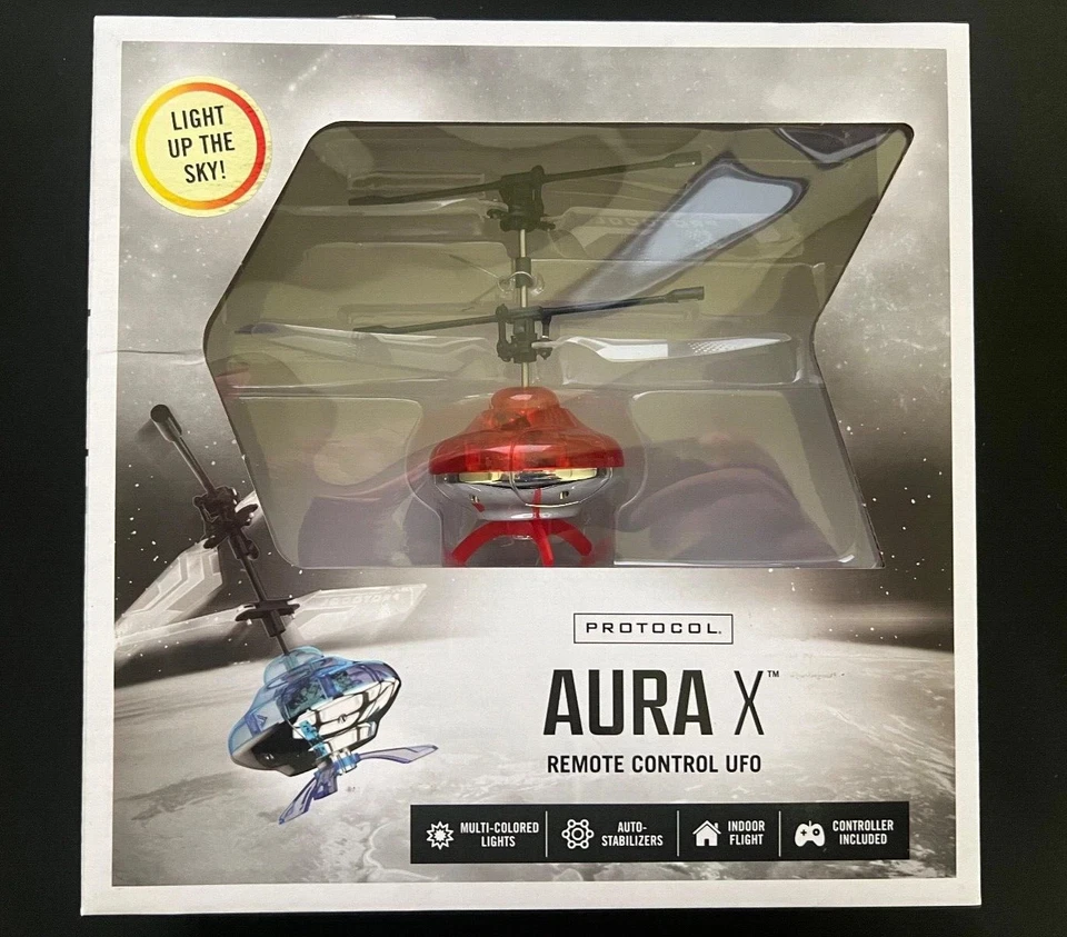Protocol Aura X Remote Control RC UFO w/ Multi- Colored Lights Auto-Stabilizers - Image 2 of 3