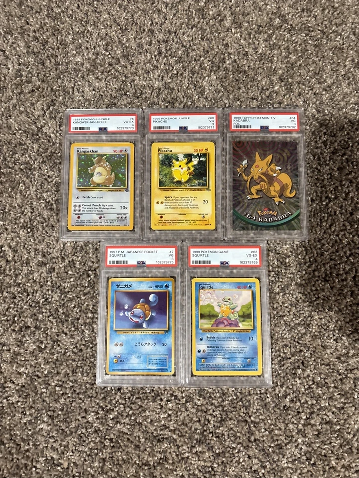Pokémon Vintage Holo Topps Jungle Rocket Base Set PSA Slab Lot - Image 1 of 4