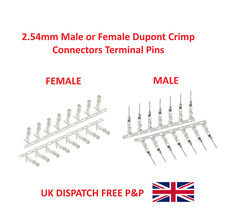 Dupont Crimp Female Male Jumper Wire Cable Housing Pin Connector Terminal 2.54mm